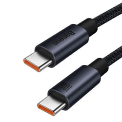 Baseus Minimalist Series Fast Charging Data Cable Type-C to Type-C 100W for Xiaomi Macbook Matebook - 2m, Black