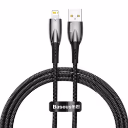 Baseus Glimmer Series Fast Charging Data Cable USB to iP 2.4A - black, 1m