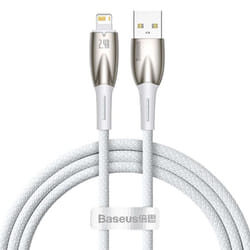 Baseus Glimmer Series Fast Charging Data Cable USB to iP 2.4A - white, 1m