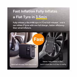 Baseus Tyre Inflator Portable Car Air Compressor 250W Dual Cylinder Pump 6000mAh