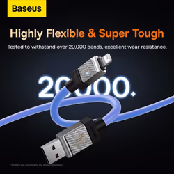 Baseus CoolPlay Series Fast Charging Cable USB to iP 2.4A - blue, 1m