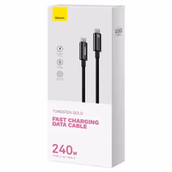 Baseus PD3.1 240W USB Type C Cable 5A Fast Charger for iPhone 16 15 Samsung S23 Macbook - 1m, Black - Additional view 10