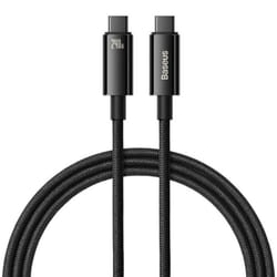 Baseus PD3.1 240W USB Type C Cable 5A Fast Charger for iPhone 16 15 Samsung S23 Macbook - 2m, Black