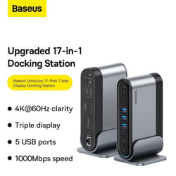 Baseus 17-in-1 Usb-c Hub Dual 4k Hdmi