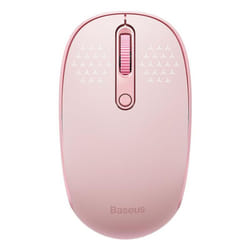 Baseus Mouse Bluetooth Wireless Computer 1600DPI Silent Mouse with 2.4GHz USB Nano Receiver for PC MacBook Tablet Laptop - Pink