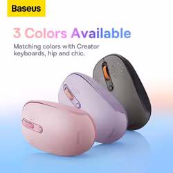 Baseus Mouse Bluetooth Wireless Computer 1600DPI Silent Mouse with 2.4GHz USB Nano Receiver for PC MacBook Tablet Laptop - Purple