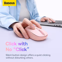 Baseus Mouse Bluetooth Wireless Computer 1600DPI Silent Mouse with 2.4GHz USB Nano Receiver for PC MacBook Tablet Laptop - Purple