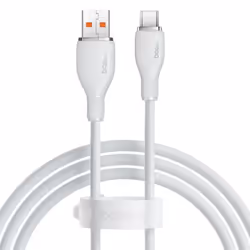 Baseus Pudding Series Fast Charging Cable 100W USB to Type-C Cable - white, 1.2m