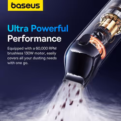 Baseus A5 Car Vacuum Cleaner 16000pa 130W Auto Vacuum 7500mAh Household Vacuum - Black - Additional view 9