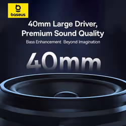 Baseus AeQur 30 Mini Portable Bluetooth Speaker, IPX6 Waterproof, 40mm Large Drivers, Outdoor Speakers, Music Box - black