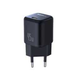 Baseus PicoGo GaN 45W Fast Charger, Type C Charger, Mini Portable Ultra Fast Charger for iPhone Xiaomi Samsung Tablet - black