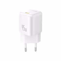 Baseus PicoGo GaN 45W Fast Charger, Type C Charger, Mini Portable Ultra Fast Charger for iPhone Xiaomi Samsung Tablet - white