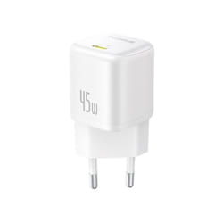 Baseus PicoGo GaN 45W Fast Charger, Type C Charger, Mini Portable Ultra Fast Charger for iPhone Xiaomi Samsung Tablet - white