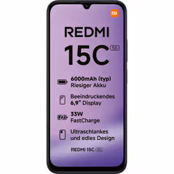 Xiaomi Redmi 15C 17.5 cm (6.9") 5G USB Type-C 4 GB 128 GB 6000 mAh Black - Additional view 2