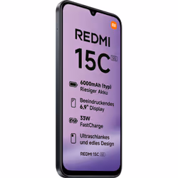 Xiaomi Redmi 15C 17.5 cm (6.9") 5G USB Type-C 4 GB 128 GB 6000 mAh Black - Additional view 3