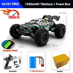 4x4 Remote Control Car 16101PRO/16102PRO Brushless 4WD 70KM/H 2.4G RC Car Electric High Speed Off-Road Drift Toys f - as the picture, 16101 pro A blue