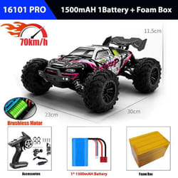 4x4 Remote Control Car 16101PRO/16102PRO Brushless 4WD 70KM/H 2.4G RC Car Electric High Speed Off-Road Drift Toys for C - as the picture, 16101pro red
