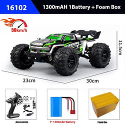 4x4 Remote Control Car 16101PRO/16102PRO Brushless 4WD 70KM/H 2.4G RC Car Electric High Speed Off-Road Drift Toys for Ch - as the picture, 16102 green