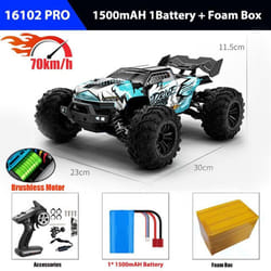 4x4 Remote Control Car 16101PRO/16102PRO Brushless 4WD 70KM/H 2.4G RC Car Electric High Speed Off-Road Drift Toys f - as the picture, 16101 pro B blue