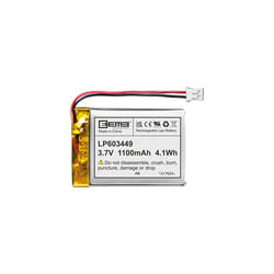 Lithium Polymer battery 3.7V 1100mAh 603449 Lipo Rechargeable Battery Pack with wire JST Connector-confirm device & connector polarity before purchase