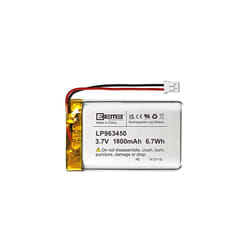 Lithium Polymer battery 3.7V 1800mAh 963450 Lipo Rechargeable Battery Pack with wire JST Connector for Dashcam and Bluetooth Speaker-confirm device &
