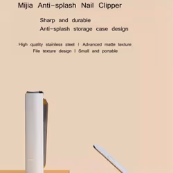 XIAOMI Stainless Steel Anti-splash Nail Clipper Cutter Cleaner Fingernail Toenail Manicure Pedicure - White