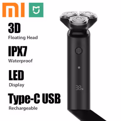 XIAOMI MIJIA Electric Shaver S500 Portable Flex Razor 3D head Dual Blades Dry Wet Shaving Washable Beard Trimmer Intelligent