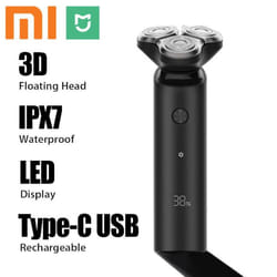 XIAOMI MIJIA Electric Shaver S500 Portable Flex Razor 3D head Dual Blades Dry Wet Shaving Washable Beard Trimmer Intelligent