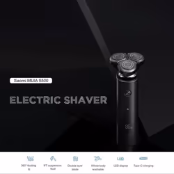 XIAOMI MIJIA Electric Shaver S500 Portable Flex Razor 3D head Dual Blades Dry Wet Shaving Washable Beard Trimmer Intelligent
