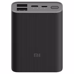 Xiaomi Mi Power Bank 3 Ultra Compact, 10000 mAh, Lithium Polymer (LiPo), 3.7 V, 22.5 W, Black