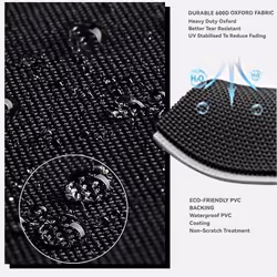 WNANAN Outdoor Prep Table Cover - Heavy Duty Waterproof Cover for Outdoor Stainless Steel Table Black