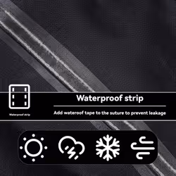 WNANAN Outdoor Prep Table Cover - Heavy Duty Waterproof Cover for Outdoor Stainless Steel Table Black