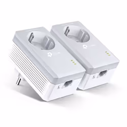 TP-Link Passthrough Powerline 600 Starter Kit, 1 Port, 600 Mbit/s, IEEE 802.3, IEEE 802.3u, Fast Ethernet, 10,100 Mbit/s, Hom ...