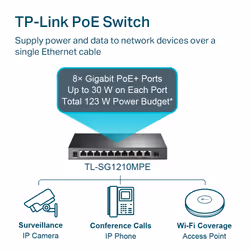 TP-Link 10-Port Gigabit Easy Smart Switch with 8-Port PoE+ - Additional view 5