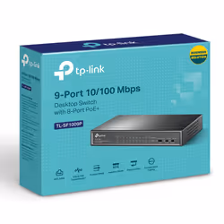 TP-Link 9-Port 10/100Mbps Desktop Switch with 8-Port PoE+ - Additional view 4