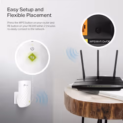 TP-Link RE200 network extender Network repeater White 10, 100 Mbit/s - Additional view 5