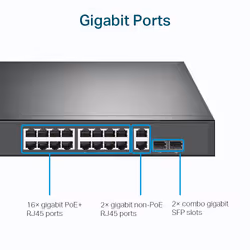 TP-Link 18-Port Gigabit Rackmount Switch with 16 PoE+ - Additional view 6