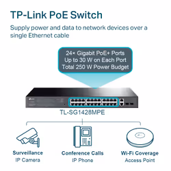 TP-Link 28-Port Gigabit Easy Smart Switch with 24-Port PoE+ - Additional view 4