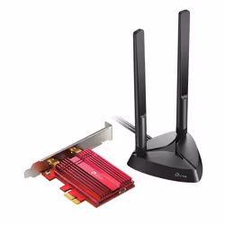 TP-Link Archer TX3000E, Internal, Wireless, PCI Express, WLAN / Bluetooth, 2402 Mbit/s, Black, Red