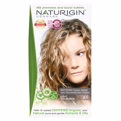 Light Ash Blonde Permanent Hair Dye 8.1 with Natural Ingredients - No Ammonia