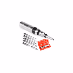 Impact Screwdriver Set, MAXPOWER 8PCs Reversible Manual Hand Impact Driver Kit with Detachable 1/2-Inch Square Drive, Phillips Bits and Slotted Bit