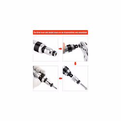 Impact Screwdriver Set, MAXPOWER 8PCs Reversible Manual Hand Impact Driver Kit with Detachable 1/2-Inch Square Drive, Phillips Bits and Slotted Bit