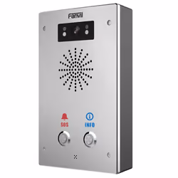 Fanvil I16S-02P, Wired, IP65, RJ-45, Stainless steel, Wall, 195 mm