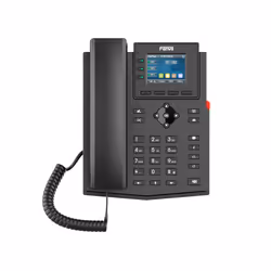 Fanvil X303-2, IP Phone, Black, Wired handset, Desk/Wall, Linux, 4 lines