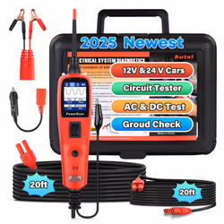 Autel PowerScan PS100 Original Power Circuit Probe Tester, 12V 24V Electrical System Diagnostic Tool, Read AC DC Resistance,  ...