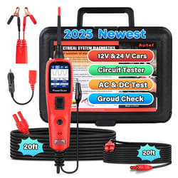 Autel PowerScan PS100 Original Power Circuit Probe Tester, 12V 24V Electrical System Diagnostic Tool, Read AC DC Resistance, Component Activation,