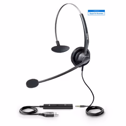 Yealink UH33, Wired, Office/Call center, 112 - 8500 Hz, Headset, Black