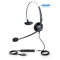 Yealink UH33 Headset Wired Head-band Office/Call center Black