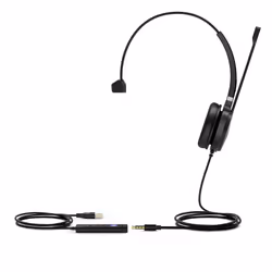 Yealink UH36 Mono Teams Headset Wired Head-band Office/Call center USB Type-A Black, Silver