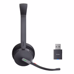 Yealink WH64 Hybrid Dual Teams Headset Wireless Head-band Office/Call center Micro-USB Bluetooth Black - Additional view 4